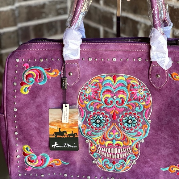 Montana West Sugar Skull Collection Duffle Bag - Picture 8 of 9